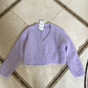Lavender cropped sweater